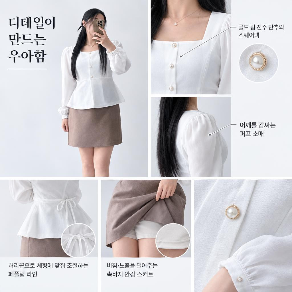 상세페이지 주요 기능 섹션 샘플 - 소재와 구성 설명